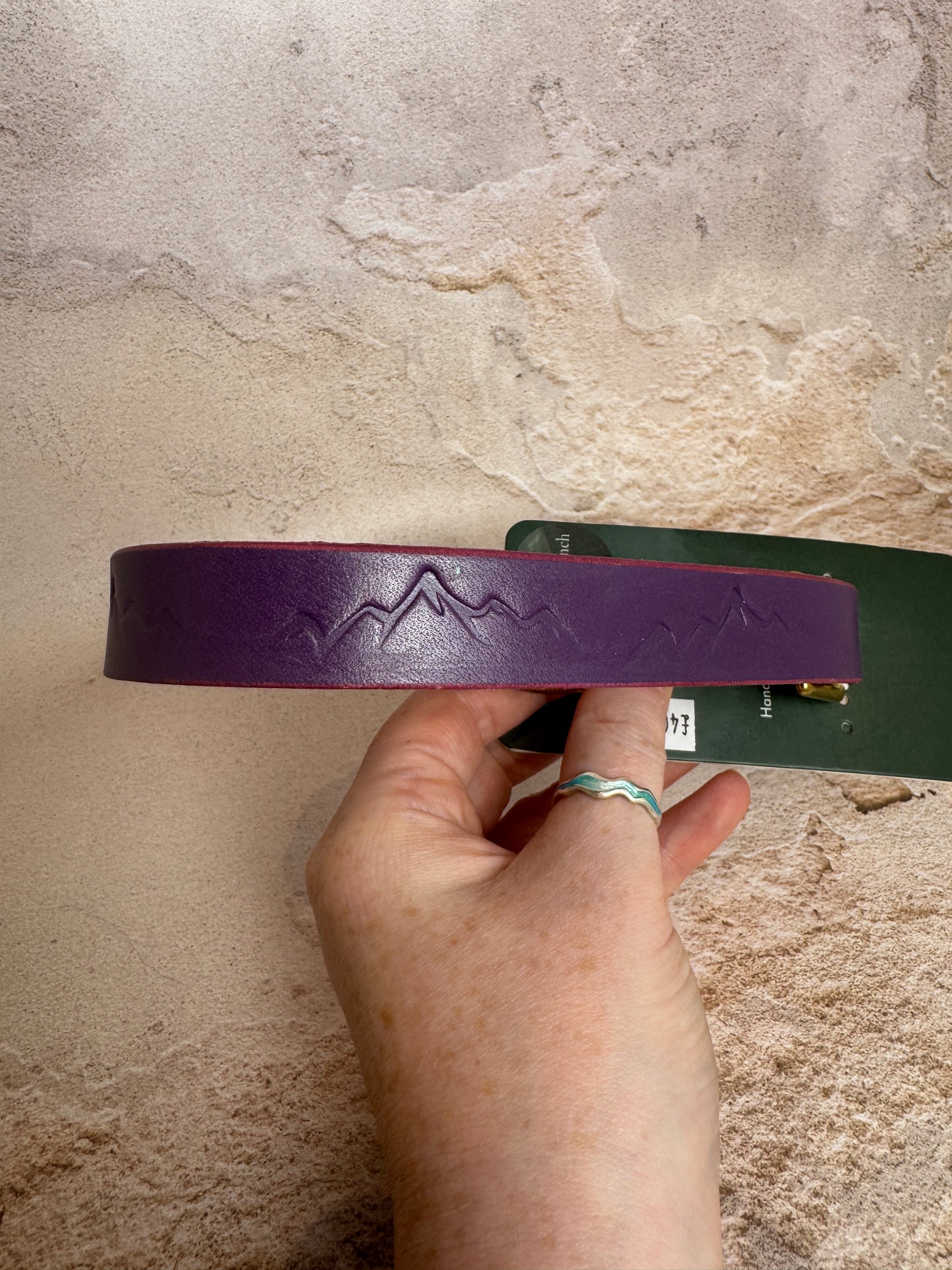 Purple leather. 19mm Nevis 14-17