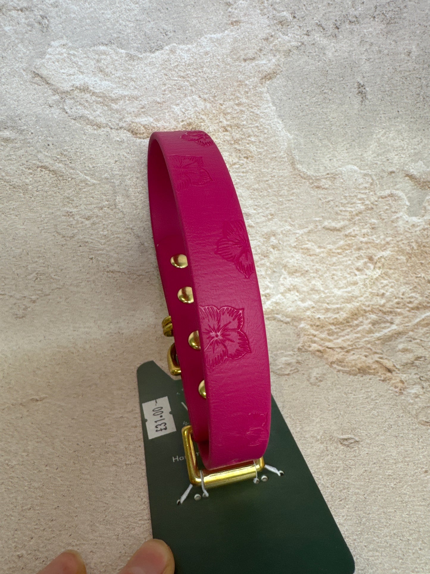 Magenta Hibiscus 19mm brass hardware