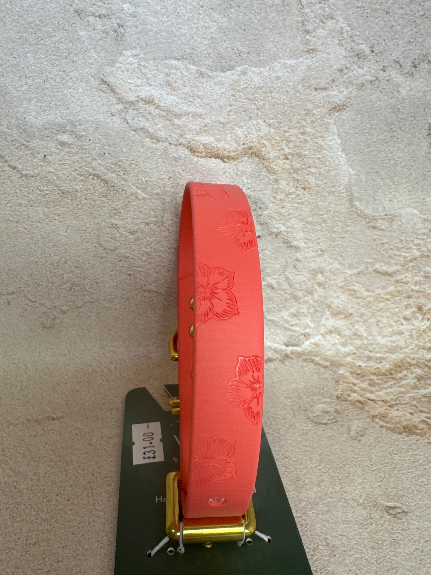 Coral hibiscus Solid brass Hardware