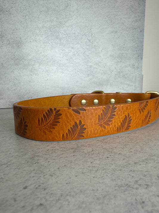 Fern 1 inch tan leather 19-22 inch