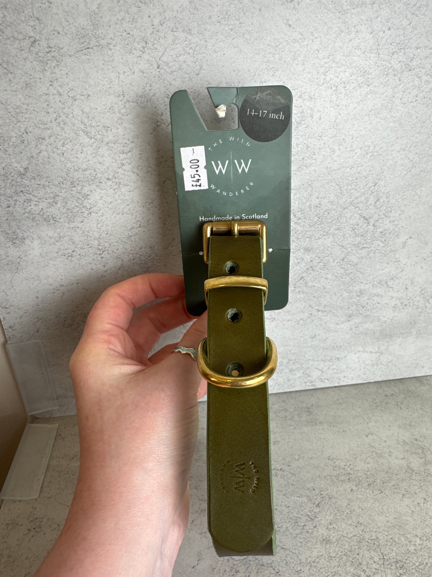 1 inch New Fern Olive Leather 14-17