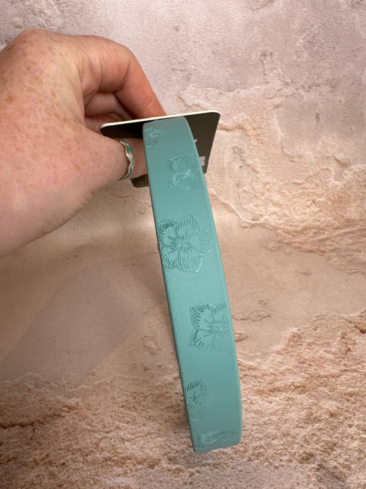 Turquoise 19mm hibiscus solid brass 17-20