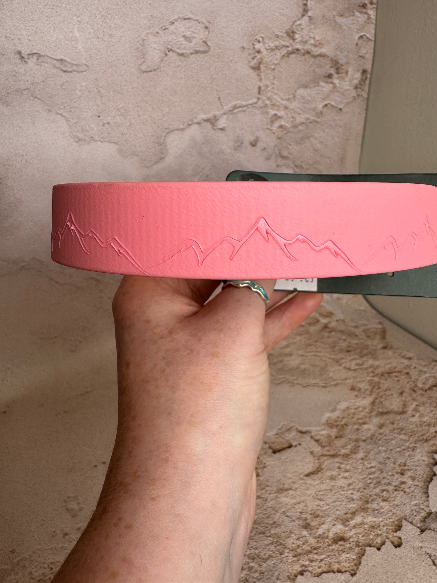 Light pink. 1 inch Nevis. Stainless steel hardware 14-17