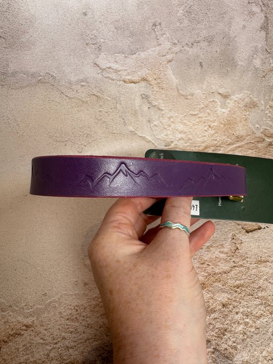 Purple leather. 19mm Nevis 14-17