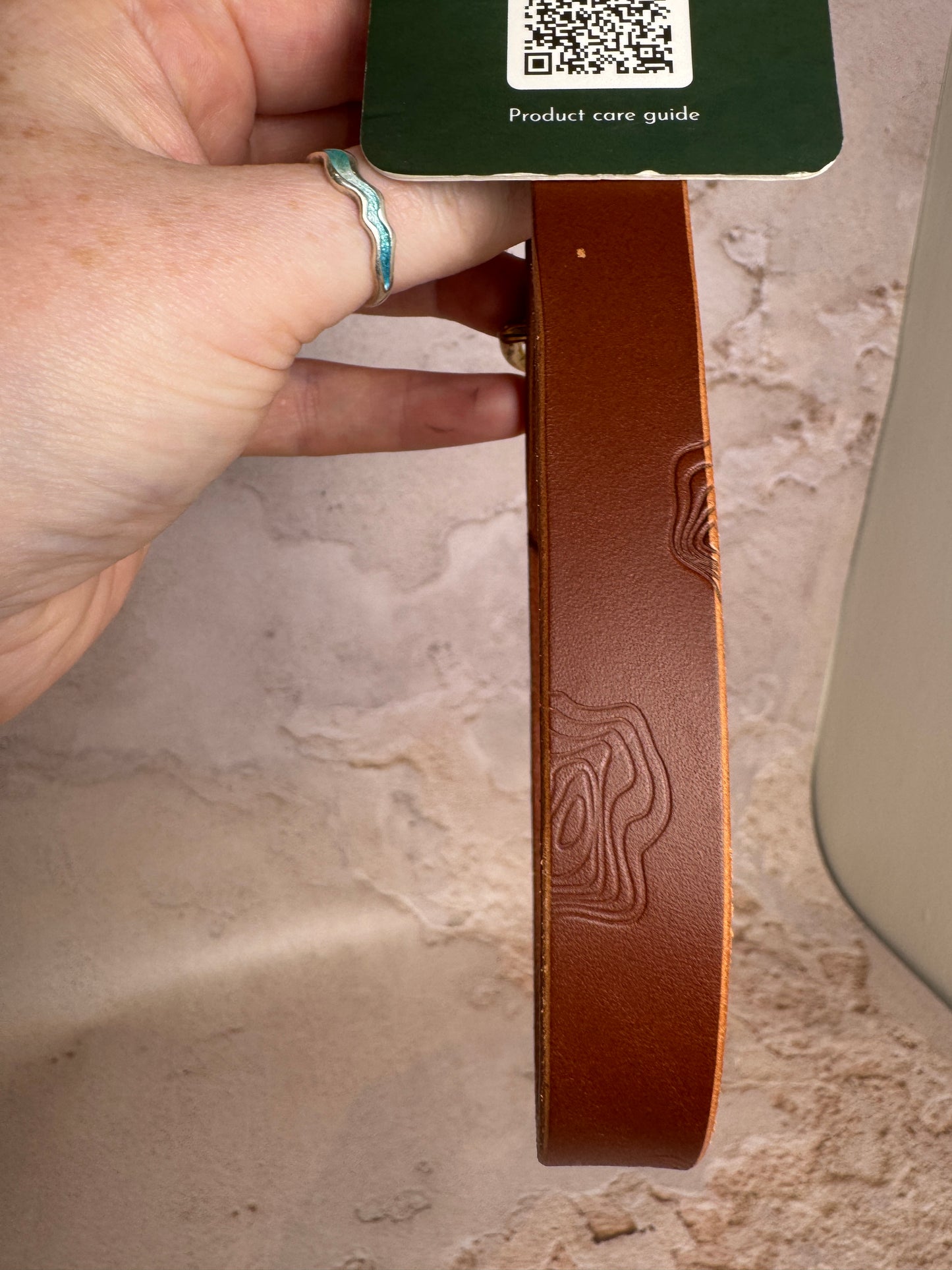 Tan leather. 19mm. Expedition. 14-17. Imperfect